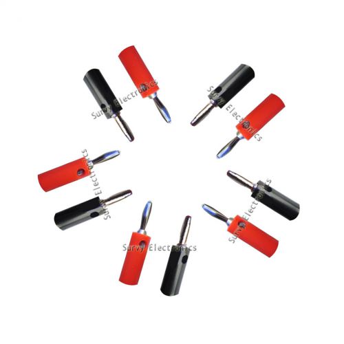 10pcs red and 10pcs 4mm black banana plug speaker connector 38mm new for sale