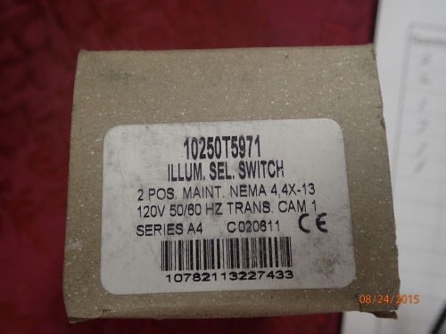 Cutler hammer 10250t5971 2 position iluminated selector switch (nib) 120vac for sale