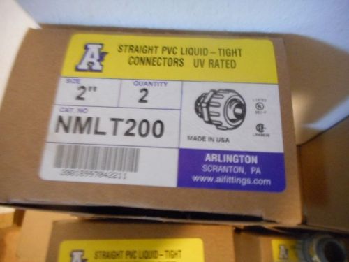 2 arlington industries nmlt200 2&#034; sealtight straight nonmetallic connectors for sale