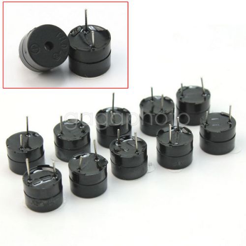 Hotsell top quality industrial applied 10 pcs 5v active buzzer continous black for sale