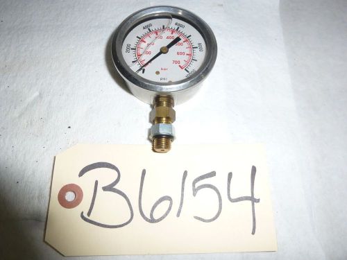 10,000 psi, 2  5/8 &#034; diameter liquid filled pressure gauge  for sale