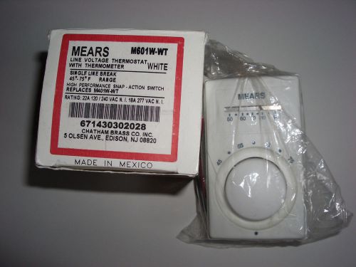 MEARS M601W-WT  BREAK W/THERMOMETER WHITE