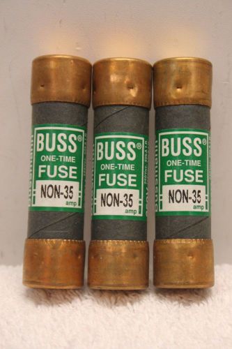 Bussman NON-35 One Time Fuse Lot of 3 **NEW** NON35 #1 Buss