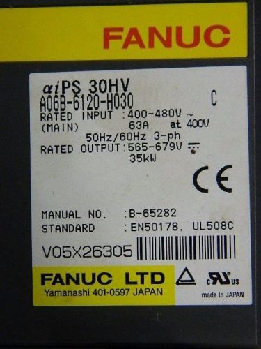 FANUC A06B-6120-H030 POWER SUPPLY UNIT  w/ 6mo WARRANTY &amp; CORE CREDIT AVAILABLE!
