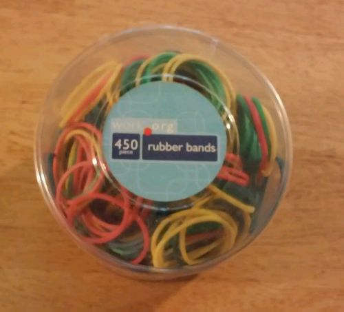 450 Rubber Bands Multi-Color Office Crafting Supplies