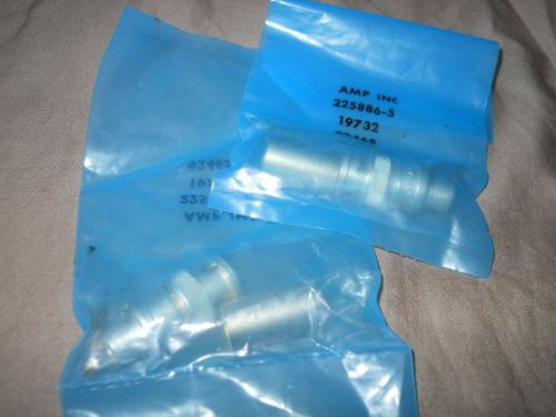 2) new bnc coaxial cable connectors by amp, 225886-5, 50 ohms, male plug for sale