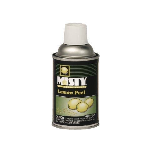 Misty A00211LP 7 Oz. Lemon Peel Dry Deodorizer in Aerosol Can (Case of 12)