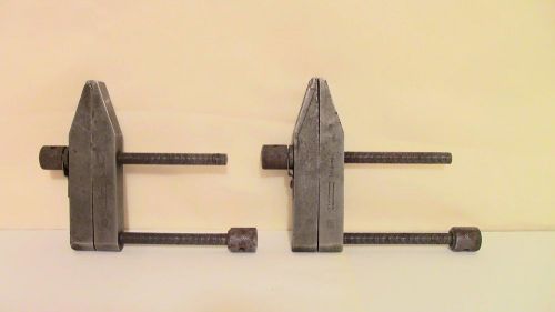 2 machinist clamps brown &amp; sharpe #754-e adjustable parallel tool 2 1/2&#034; clamp for sale