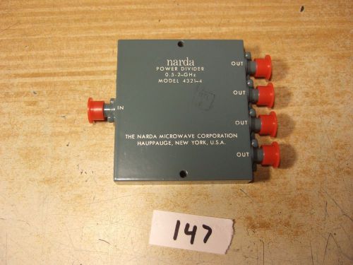 Power  Divider .5-2 GHz SMA 1in to 4 out SMA Narda 4321-4 New