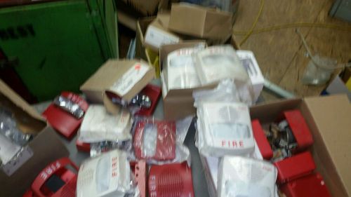 Fire alarm SIMPLEX LOT OF 30  STROBES SPEAKERS AND HORNS AND RELATED PARTS