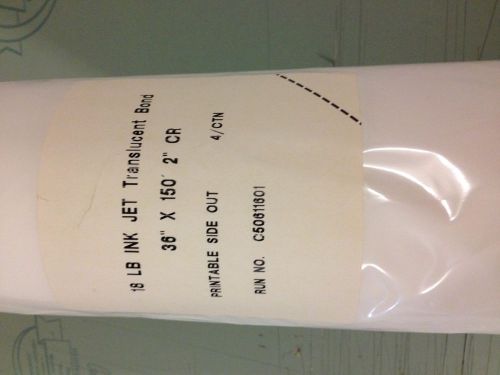 1 roll 36&#034; x 150&#039; 18lb Translucent Bond Paper for Wide Format Inkjet Printers