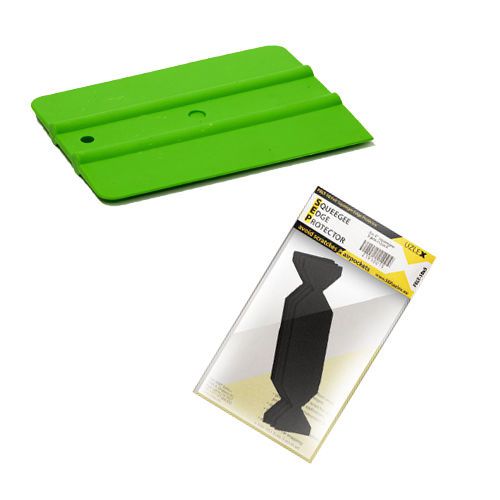 Simple squeegee 4&#039;&#039; soft green and a set of 5 felt protectors for sale