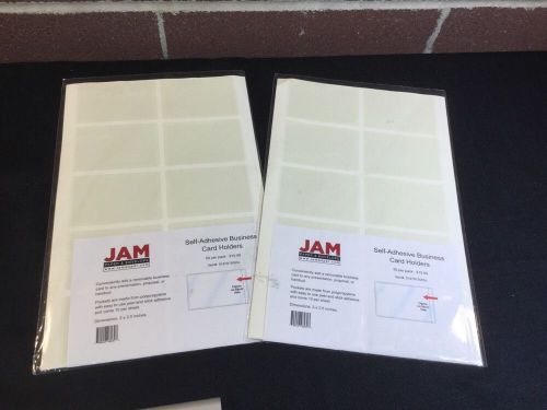 Jam Paper and Envelope Self Adhesive Business Card Holders 100qty 2&#034; x 3.5&#034;