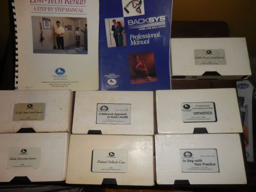 Collection of Footlevers rehab and Orthotic VHS tapes and manuals