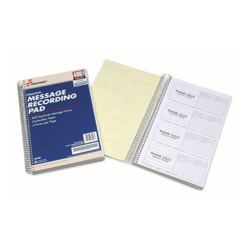 Skilcraft Executive Message Recording Pad, 2 5/8 X 6 1/4, 400 Forms