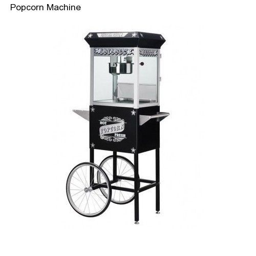 Antique popcorn machine cart movie snack business halloween party bicycle wheels for sale