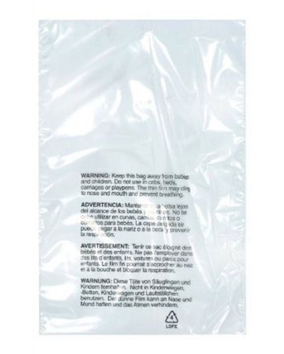 200 Clearl Seal Bags with Suffocation Warning Labels FBA clear bag (9X12)