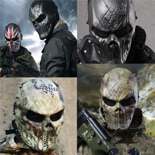 New Airsoft Paintball Full Face Skull Mask Protection Outdoor Tactical Gear