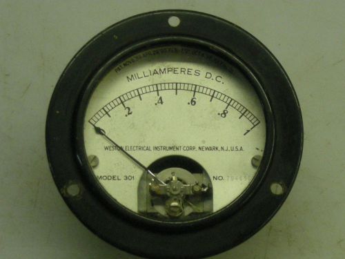 Weston Electrical Instrument 0-1 DC Milliapmere Gage Gauge