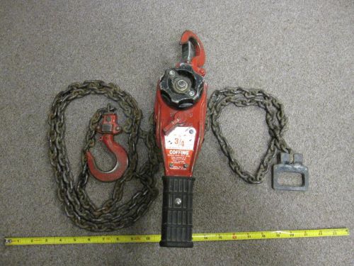 Coffing ratcheting lever hoist with hook lsb-b 3/4 ton for sale