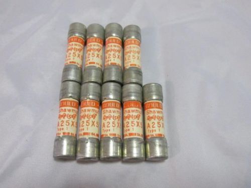 NEW NIB Lot of (9) Gould Shawmut A25X5 Amp-Trap Fuses 250V 5A