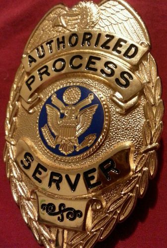Authorized process server badge