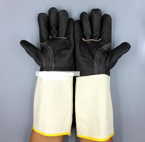 1pair high quality leather welding gloves wear protective gloves for industrial