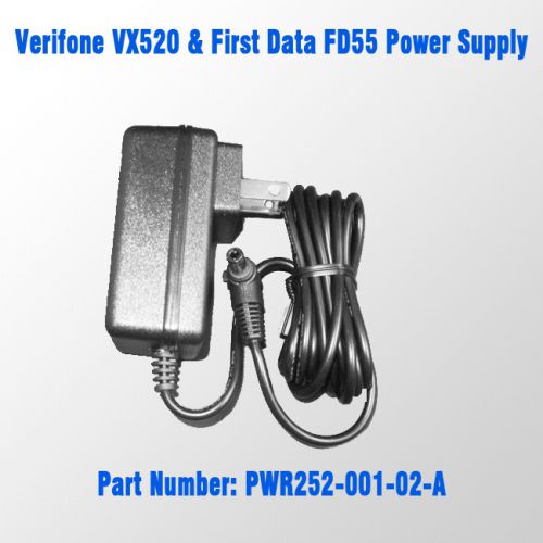 Verifone Vx 520 Contactless &amp; First Data FD55 POWER SUPPLY P/N PWR252-001-02-A
