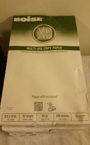 Boise X-9 Copy multi Paper 92 Brightness 20 lb 8.5 X 14&#034; LEGAL SIZE 500 SHEETS