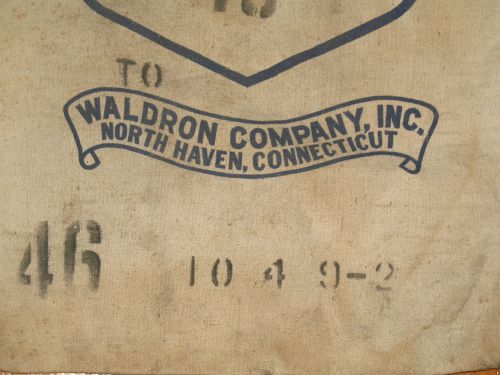 VIRLUMIDE Abrasive VINTAGE CT NORTH HAVEN WALDRON Cloth Packing Bag SACK