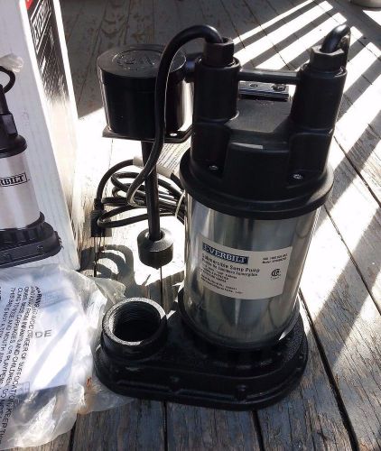Everbilt 1/2 HP Submersible Stainless Steel Sump Pump Model SP05002VD