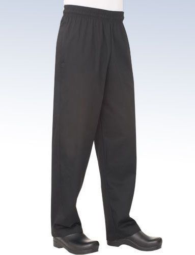 CHEF WORKS Basic Baggy Chef Pants NBBP000 - BLACK - Small