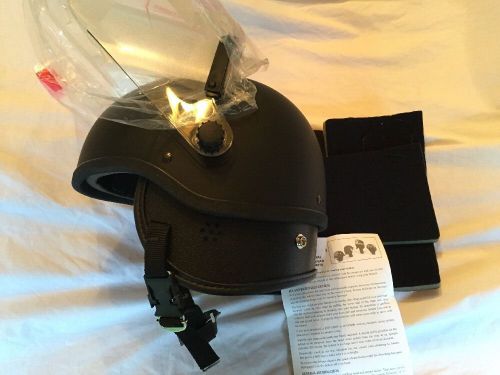 New protech tr-1 police riot helmet 3mm faceshield neck guard for sale