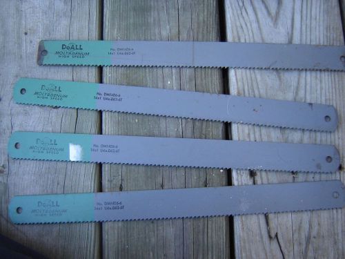 Lot of 4 Power hacksaw Blades DoALL 14&#034; long x 1 1/4&#034; high x .062 x 6 TPI