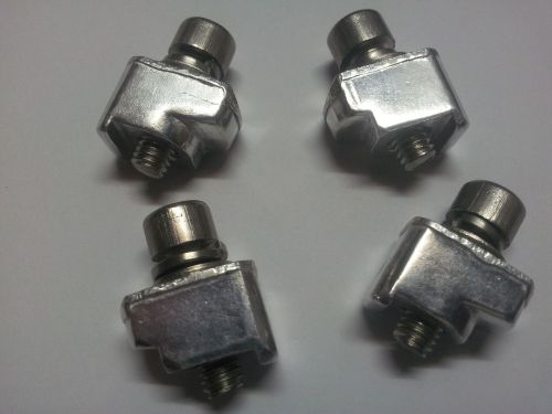 Lot of 4 nail clamps  for vacuum kf flanges kf10 - kf50 with captive screw m6 for sale