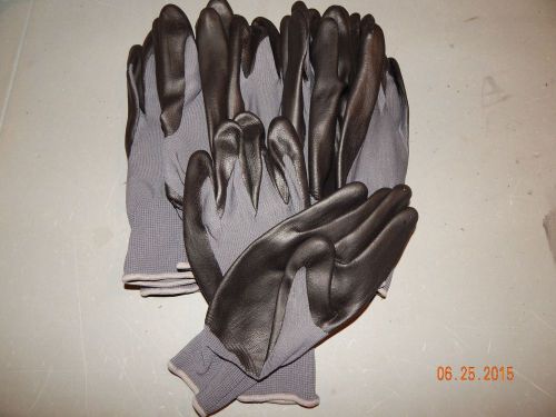 6 pair foam nitrile coated work gloves -  men&#039;s medium size(clearance) for sale
