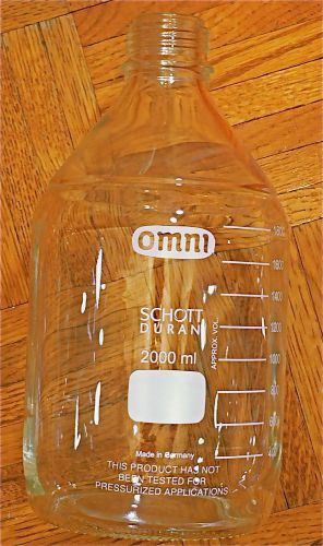 Omni Shott Duran Glass 2000mL  2LReagent Media Storage Bottleno cap pressure tes