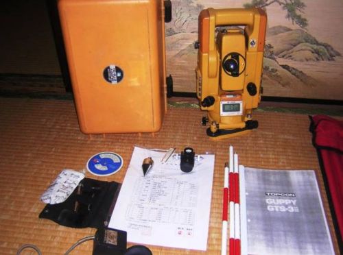 topcon GTS-320  total station for survey construction  inspected