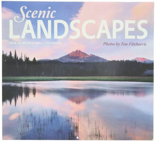 16-Month 2016 SCENIC LANDSCAPES Wall Calendar NEW Beautiful Sunsets Nature
