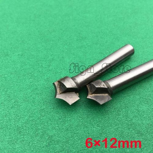 2pcs Carbide CNC Wood Working PVC MDF Carving Router Bits End Mill 6mm * 12mm
