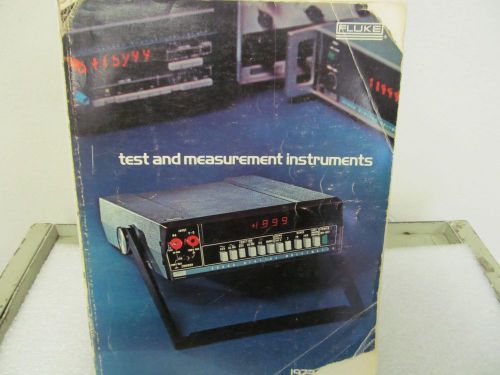 Fluke test &amp; measurement instruments vintage catalog.....1973 for sale