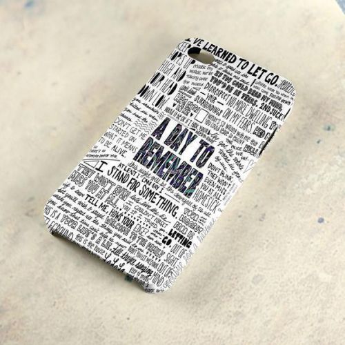 Hm9A_Day_To_Remember_AllLyric_QuoteCollag Apple Samsung HTC 3DPlastic Case Cover