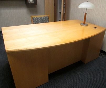 Herman Miller Executive Desk Set with Chairs and Lamp