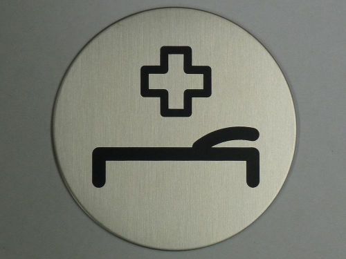 PICTO Durable signage brushed s/steel stick on sign 4941 ?83mm medical treatment