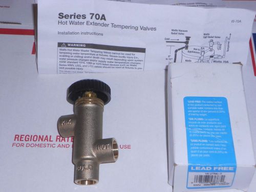 WATTS HOT WATER EXTENDER / MIXING VALVE LEAD FREE 1/2&#034;LF70A-F