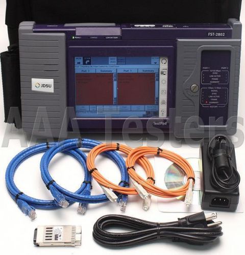 Acterna JDSU TTC FST-2000 TestPad FST-2802 1GIG 10/100 VT100 VLAN FST 2000 2802