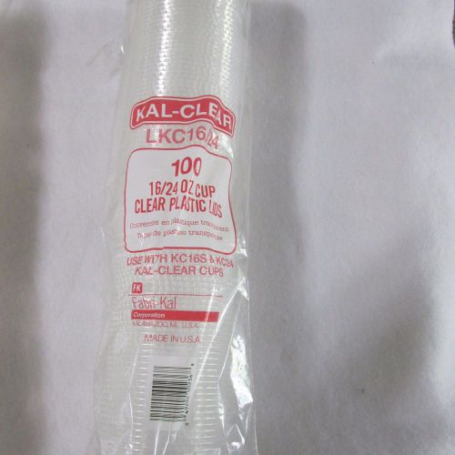 Fabri-Kal Kal-Clear LKC 16 / 24 Oz Clear Plastic Drink Cup Lid 100 pk