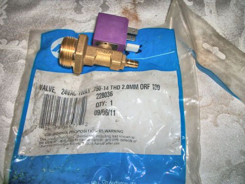 Miller welder parts 228036 valve 24vac 1 way .750 thd 2.0mm for sale
