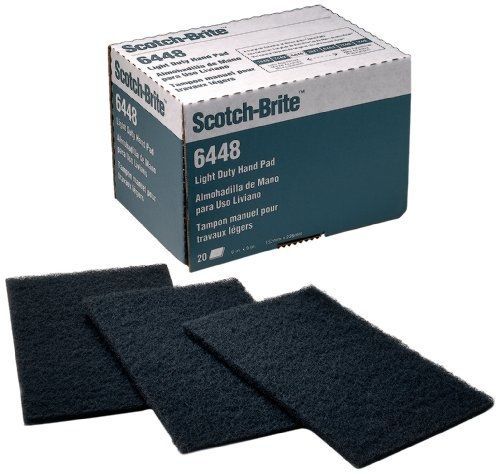 Scotch-brite light duty hand pad 6448, 9&#034; length x 6&#034; width, ultra fine grit for sale