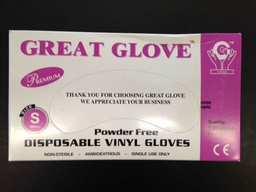 Vinyl Gloves Premium Powder Free SMALL